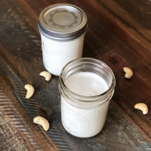 Dairy-Free Cashew Cream in Glass Jars