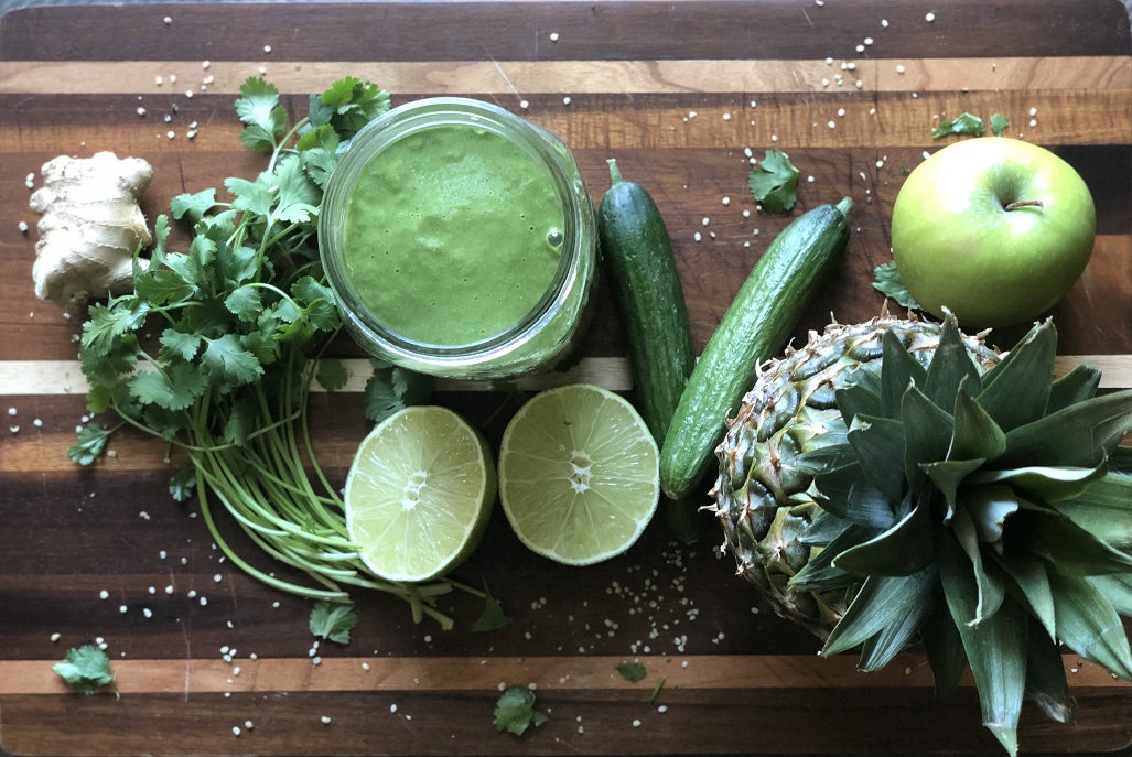 Nourishing Green Smoothie for Skin, Digestive, and Immune Health