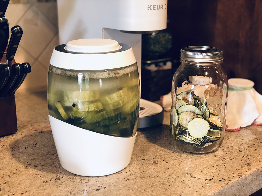 Fermented pickles with cloudy brine